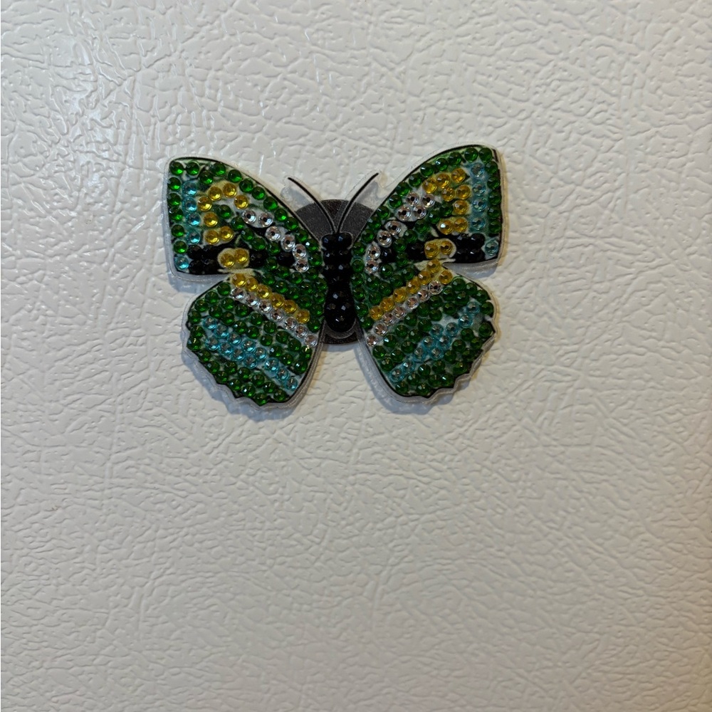 Colorful Rhinestone Butterfly Magnet